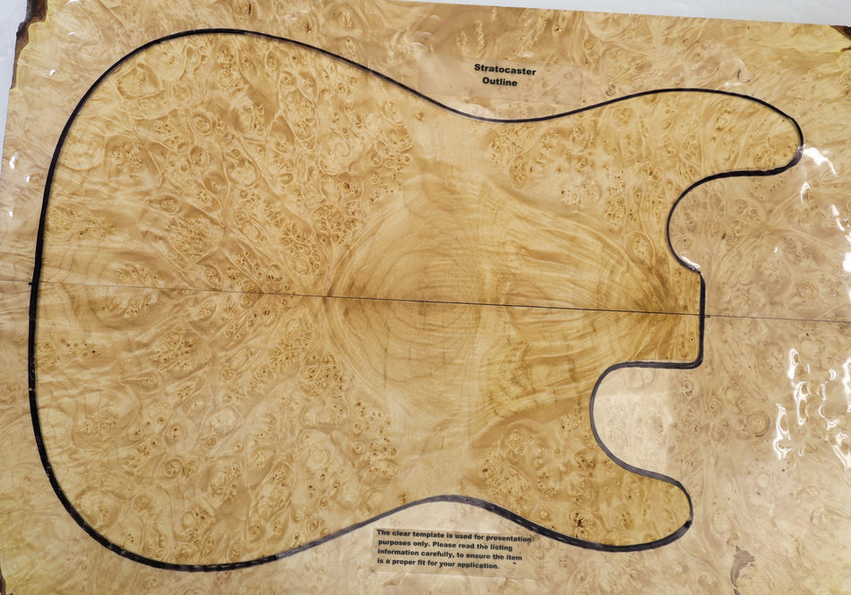 Maple Burl Guitar set, 0.64" thick (+HIGH FIGURE +4★) - Stock# 6-5242