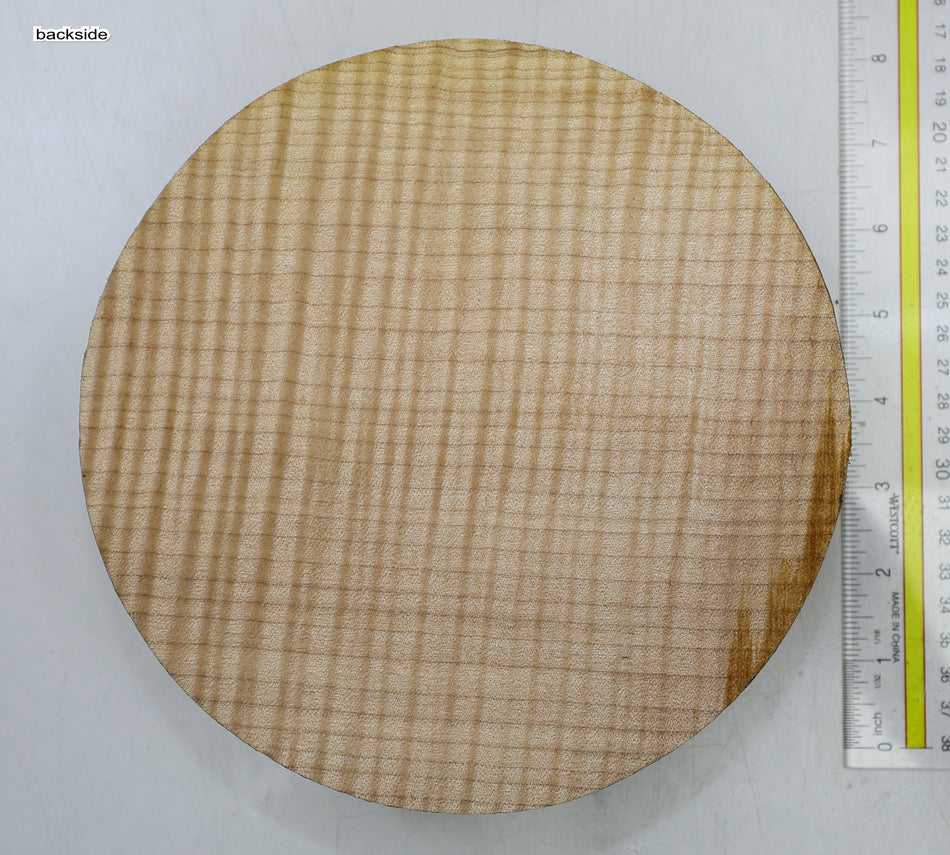 Maple Flame Round 8" diameter x 2.4" (HIGH FIGURE) - Stock# 6-5270