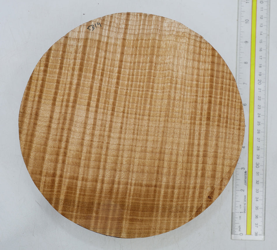 Maple Flame Round 9" diameter x 2.5" (HIGH FIGURE) - Stock# 6-5314