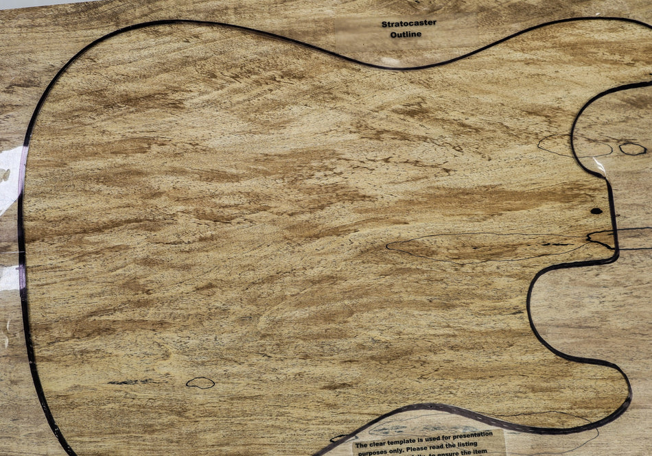 Spalted Maple body blank, One piece, 1.82" thick - Stock# 6-5323