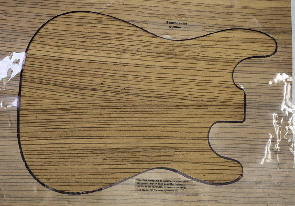 Zebrawood Guitar set, 0.14" thick - Stock# 6-5358