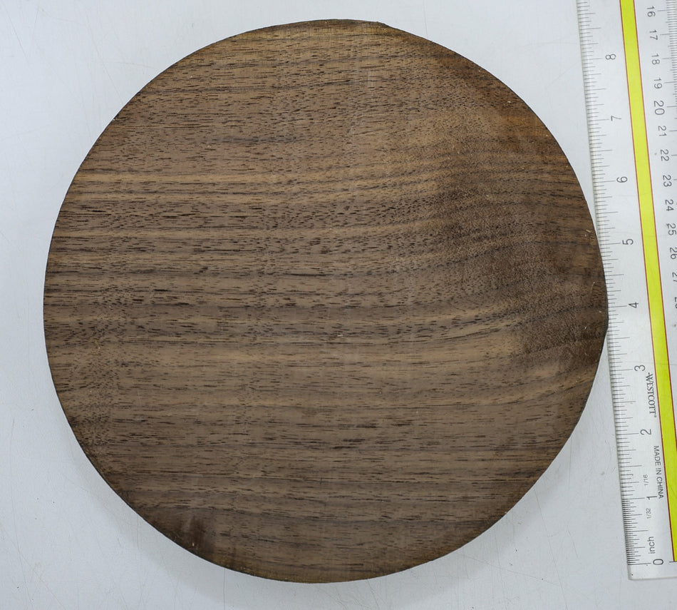Walnut (Black) Round 8" diameter x 2" - Stock# 6-5363