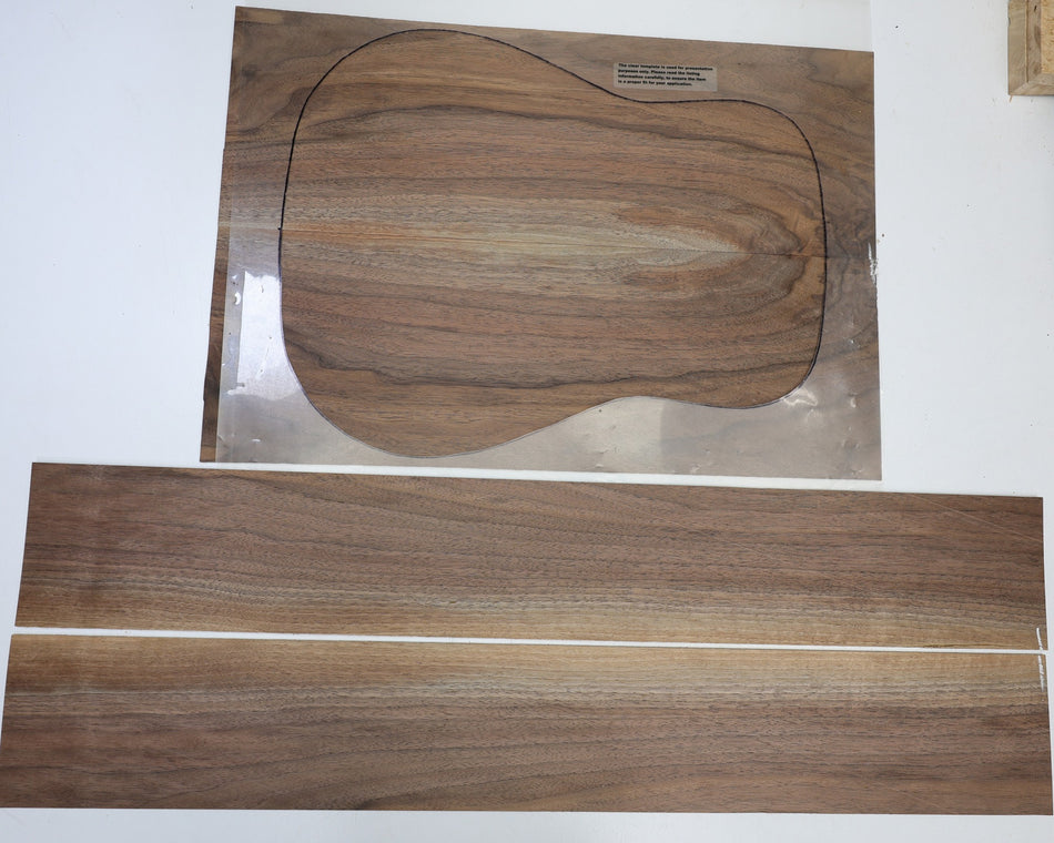 Back & Side set Walnut (Black), Dreadnought - Stock# 6-5423