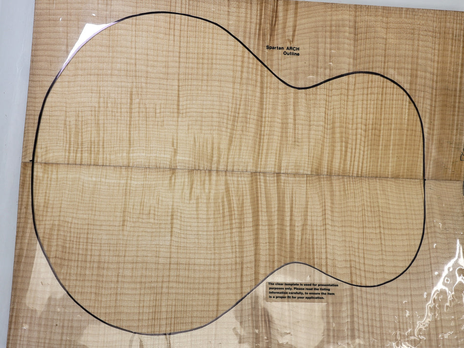 Maple Flame Archtop Guitar set, 1" thick (+GREAT FIGURE +3★) - Stock# 6-5454