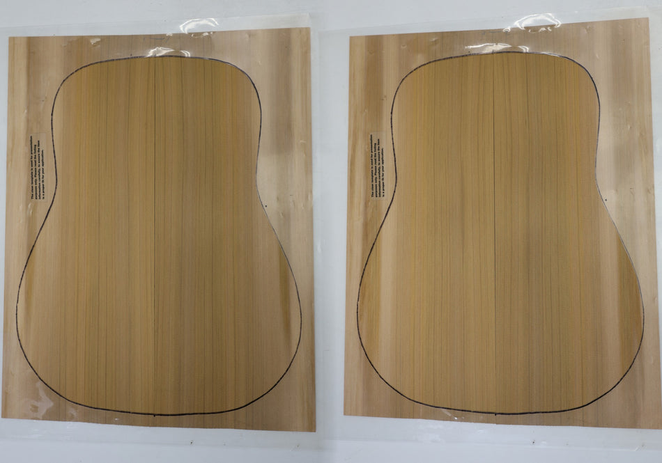 Red Cedar Dreadnought, 2 Guitar Sets 0.16" thick (+Factory) - Stock# 6-5485