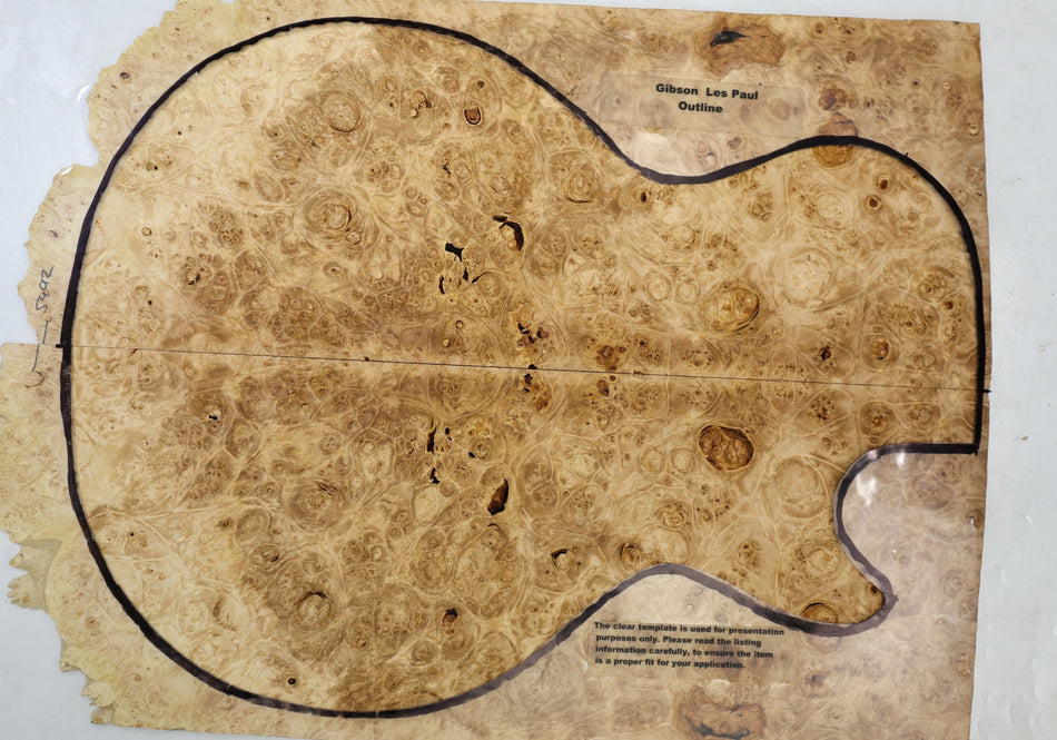 Maple Burl Guitar set, 0.25" thick (HIGH FIGURE) - Stock# 6-5492
