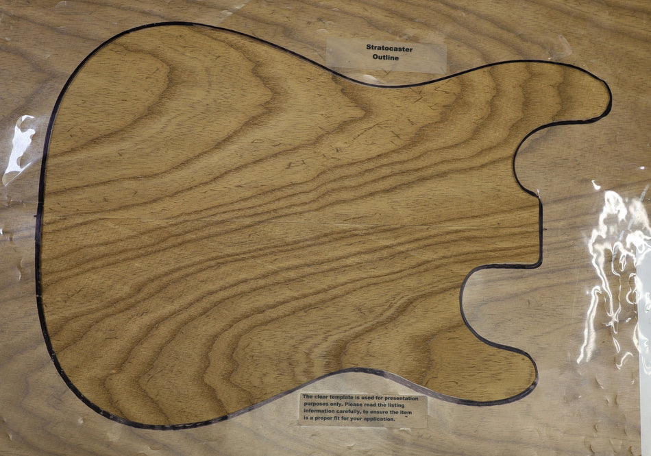 Torrefied Swamp Ash body blank, unglued 2pc, 2" thick (HIGH GRADE) - Stock# 6-5517