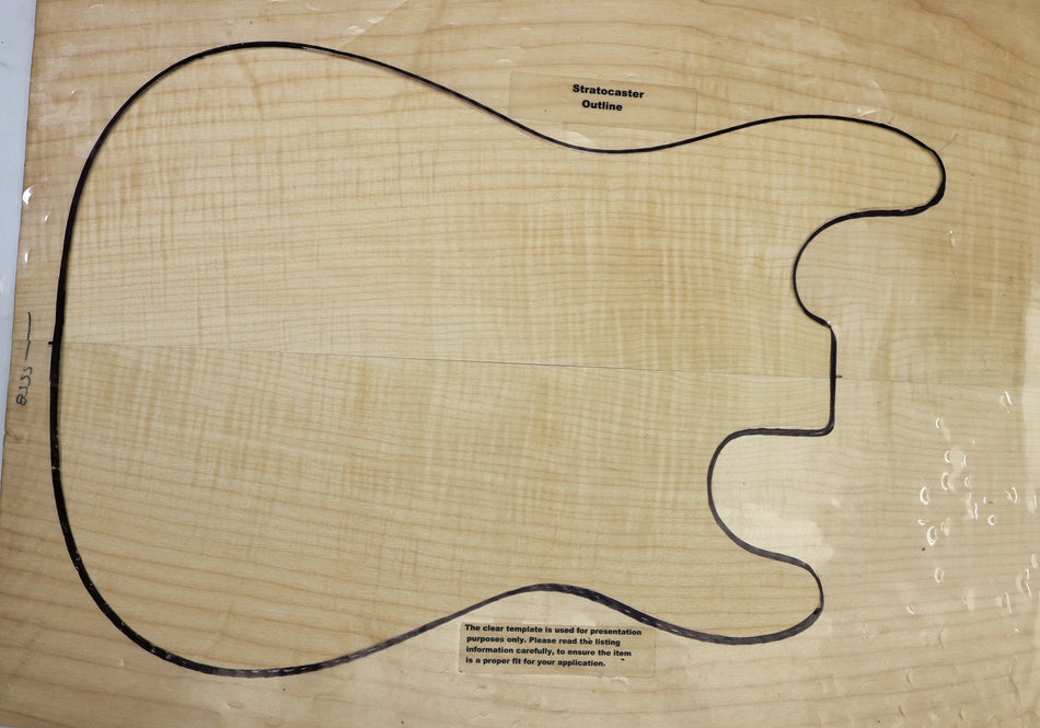 Red Maple Dreadnought set, 0.14" thick - Stock# 6-5558