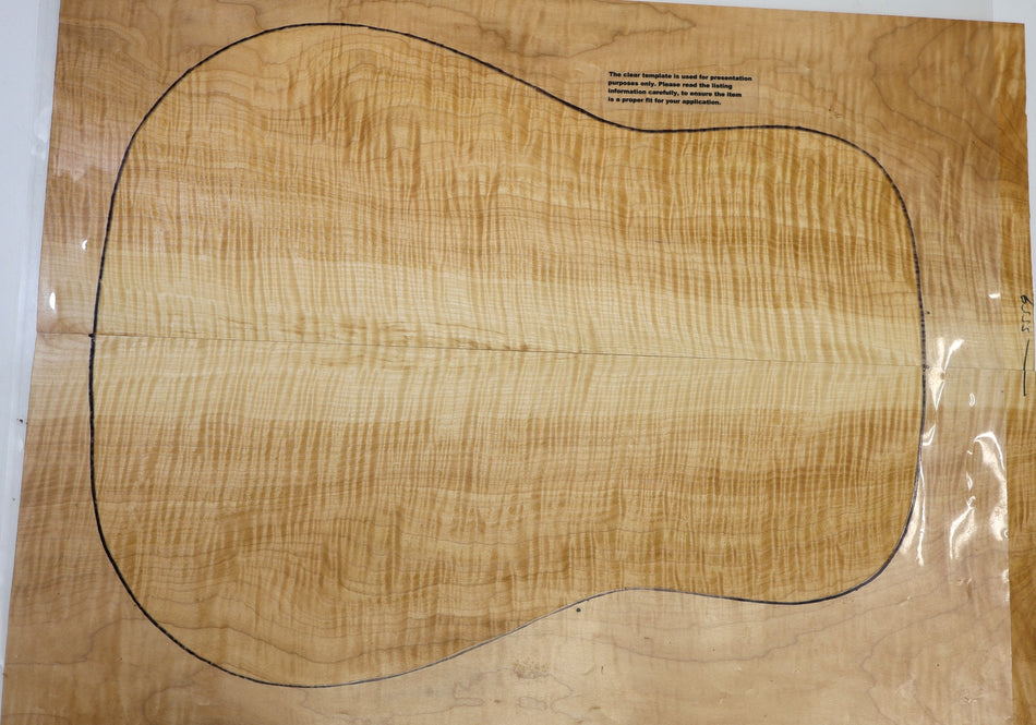 Maple Flame Guitar set, 0.19" thick (HIGH FIGURE) - Stock# 6-5559