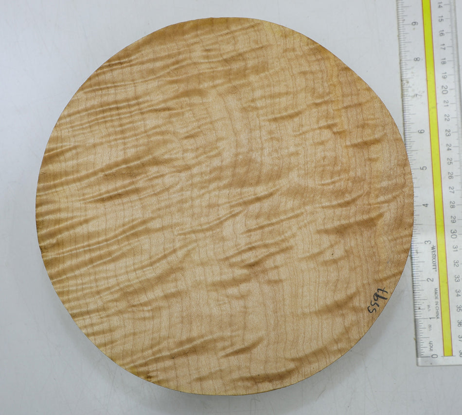 Maple Flame Round 9" diameter x 2.5" (HIGH FIGURE) - Stock# 6-5597