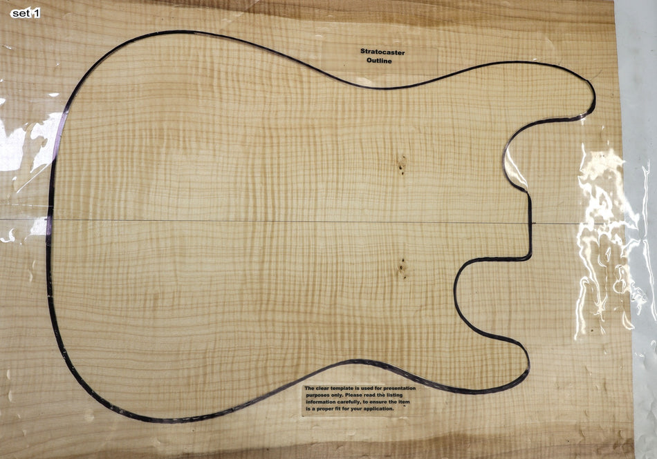 2 Matched Maple Flame Guitar sets, 0.23" thick (HIGH FIGURE 2nd) - Stock# 6-5616