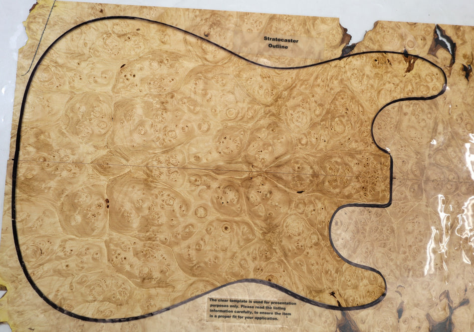 Maple Burl Guitar set, 0.19" thick (+HIGH FIGURE) - Stock# 6-5689