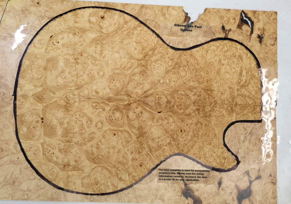 Maple Burl Guitar set, 0.19" thick (+HIGH FIGURE) - Stock# 6-5689