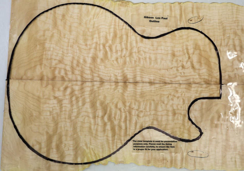 Maple Quilt Guitar set, 0.27" thick (Great Figure) - Stock# 6-5707