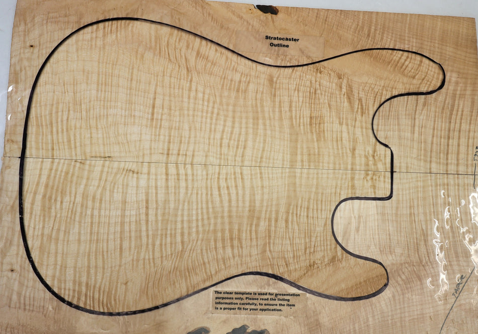 Maple Flame Guitar set, 0.24" thick (HIGH FIGURE, 2nd) - Stock# 6-5743