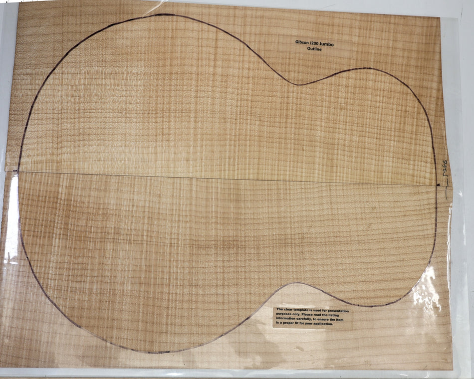 Back & Side set Maple Flame, Jumbo (GREAT FIGURE +3★) - Stock# 6-5746