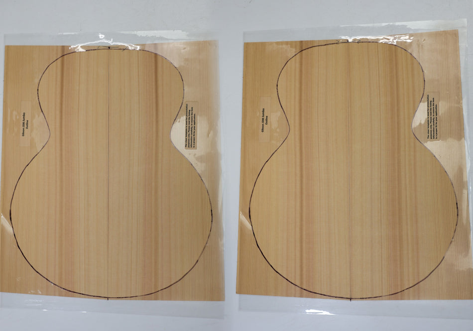 Red Cedar Dreadnoguht, 2 Guitar Sets, 0.175" thick (Professional) - Stock# 6-5772