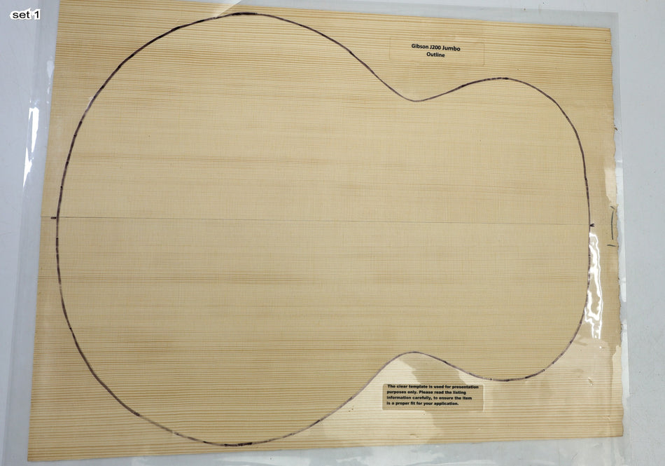 Engelmann Spruce Jumbo, 2 Guitar sets, 0.16" thick (Professional) - Stock# 6-5792