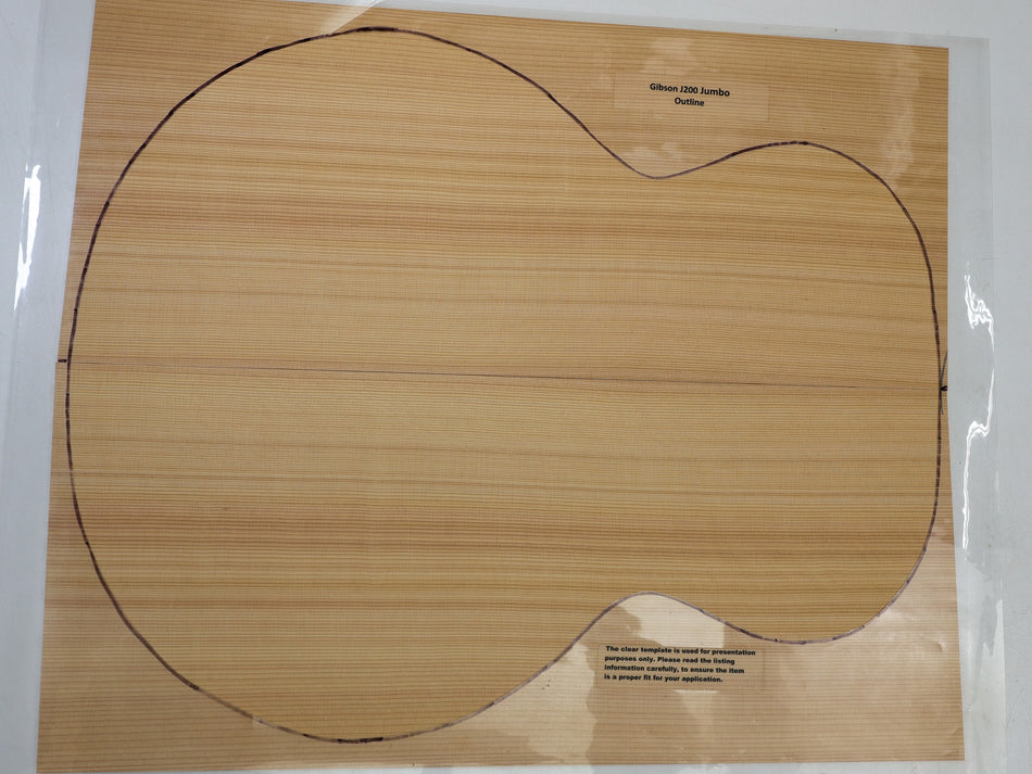 Red Cedar Jumbo Guitar Set, 0.17" thick (Professional) - Stock# 6-5812