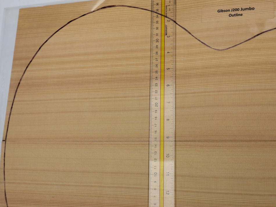 Red Cedar Jumbo Guitar Set, 0.17" thick (Professional) - Stock# 6-5812