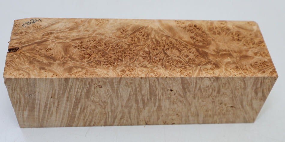 Maple Burl Spindle Square 2.7" x 8.2" long (PREMIUM FIGURE) - Stock# 6-5824