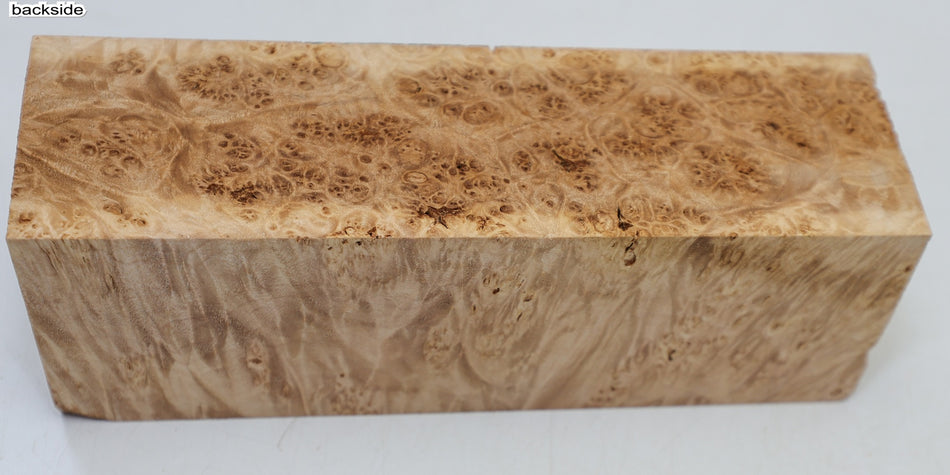 Maple Burl Spindle Square 2.7" x 8.2" long (PREMIUM FIGURE) - Stock# 6-5824