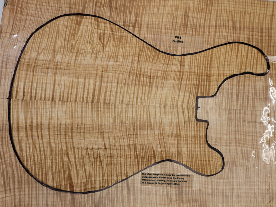 Maple Flame Archtop Guitar set, 1" thick (PREMIUM FIGURE) - Stock# 6-5830