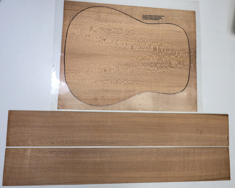 Back & Side set Southern Silky Oak, Dreadnought (+HIGH FIGURE) - Stock# 6-5840