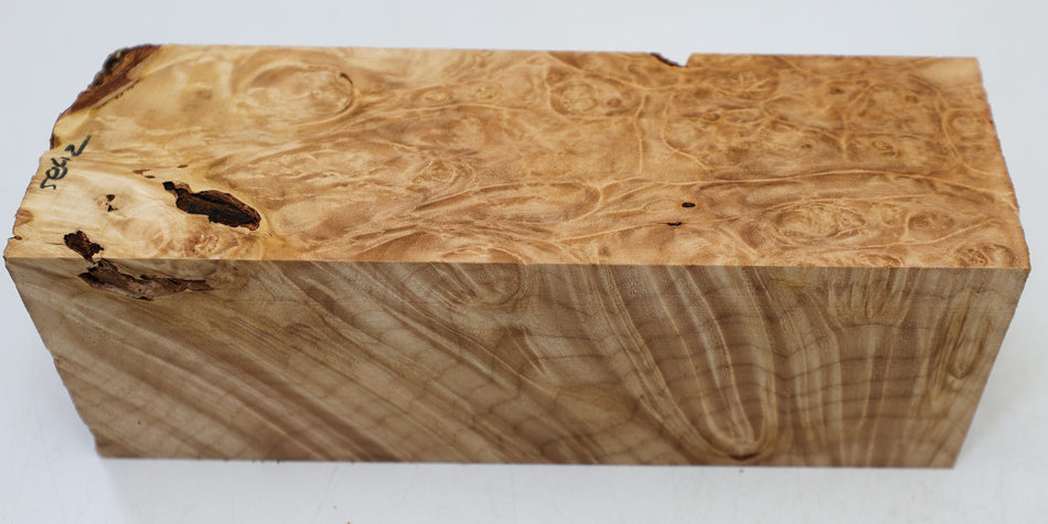 Maple Burl Spindle Square 3" x 9" long (HIGH FIGURE) - Stock# 6-5842