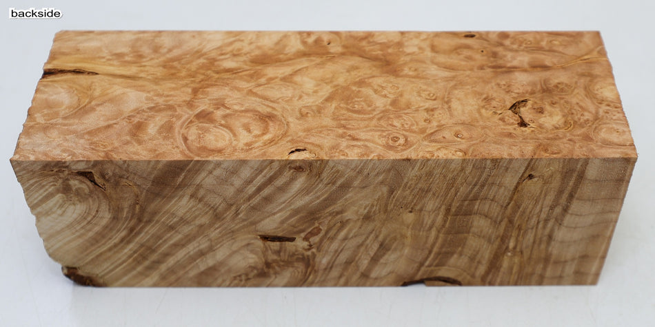 Maple Burl Spindle Square 3" x 9" long (HIGH FIGURE) - Stock# 6-5842