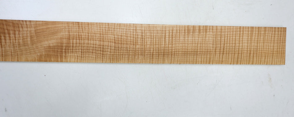 Maple Flame Bass Fingerboard, 35" long, unslotted (HIGH FIGURE 4★) - Stock# 6-5848