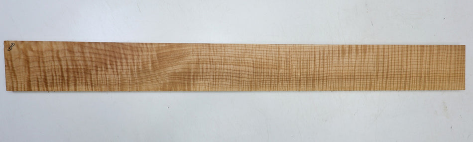 Maple Flame Bass Fingerboard, 35" long, unslotted (HIGH FIGURE 4★) - Stock# 6-5848