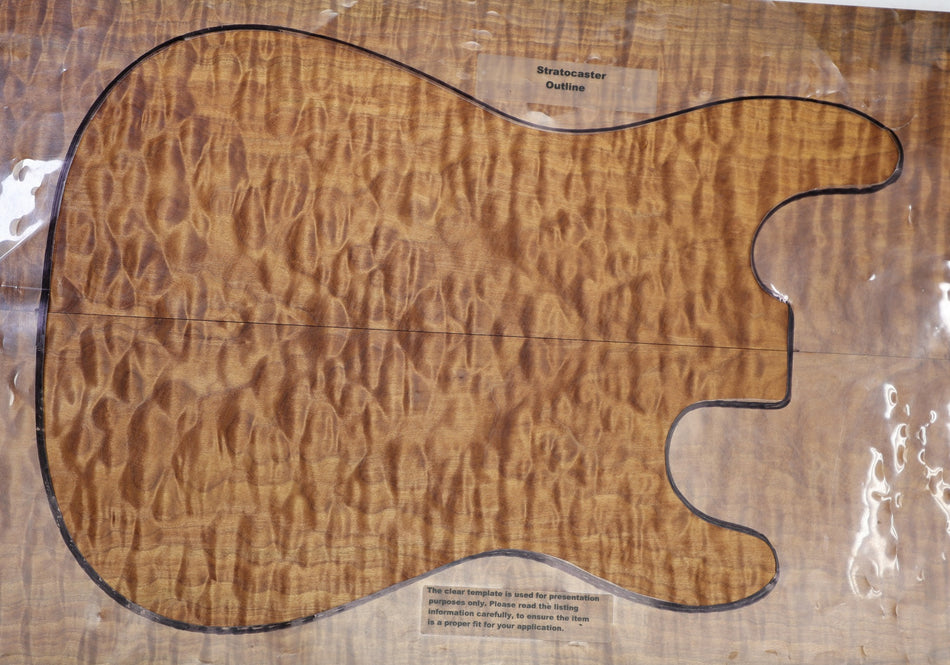 Torrefied Maple Quilt Guitar set, 0.26" thick (HIGH FIGURE) - Stock# 6-5850