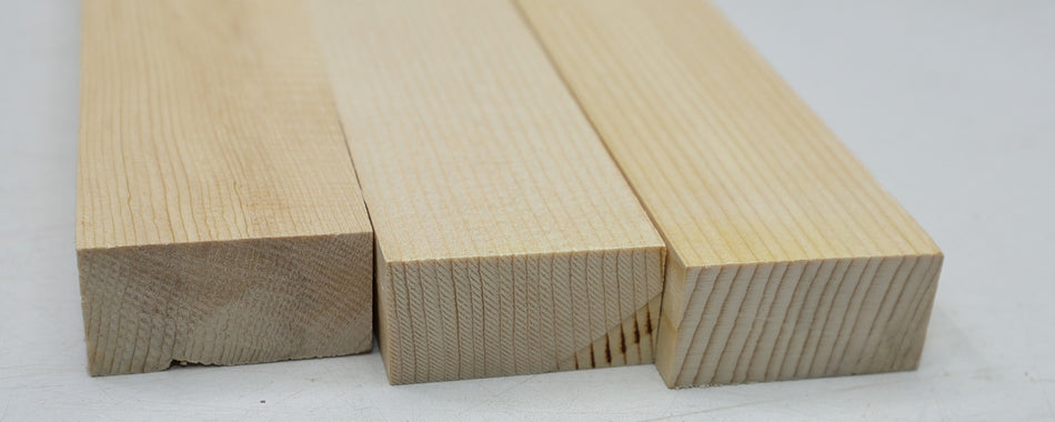 Adirondack Red Spruce Bracewood, 3 blocks 1" x 2" x 19.75" - Stock# 6-5857