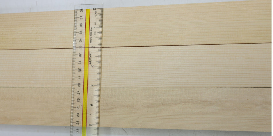 Adirondack Red Spruce Bracewood, 3 blocks 1" x 2" x 19.75" - Stock# 6-5857