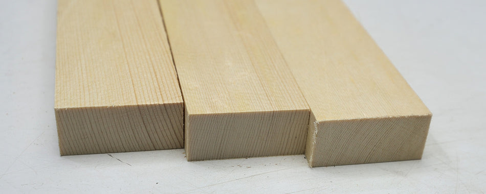Engelmann Spruce Bracewood, 3 blocks 0.9" x 2" x 20" - Stock# 6-5861