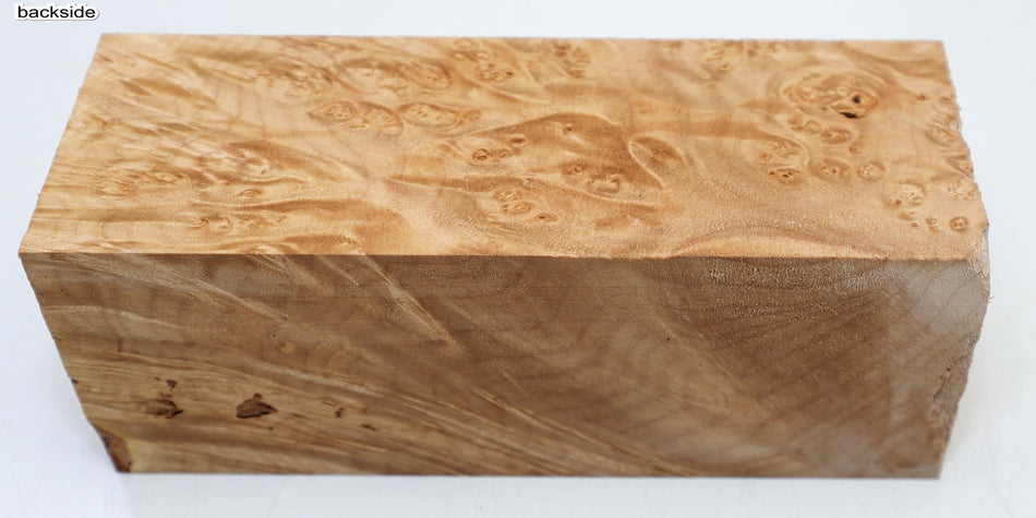 Maple Burl Spindle Square 3" x 8" long (HIGH FIGURE) - Stock# 6-5866