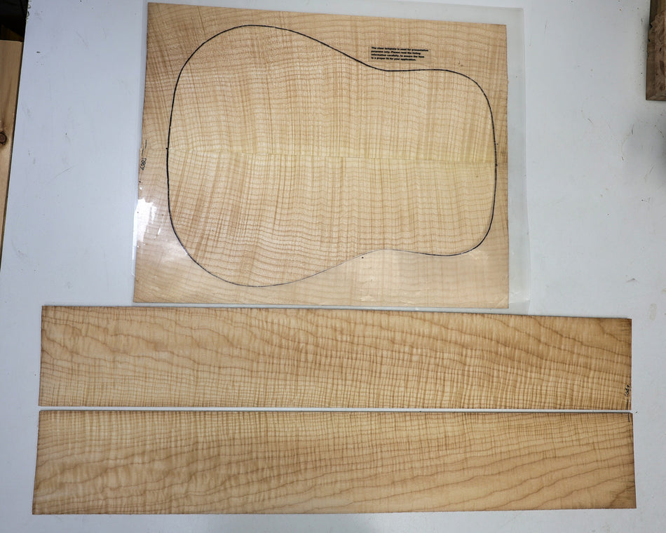 Back & Side set Maple Flame, Dreadnought (HIGH FIGURE) - Stock# 6-5859