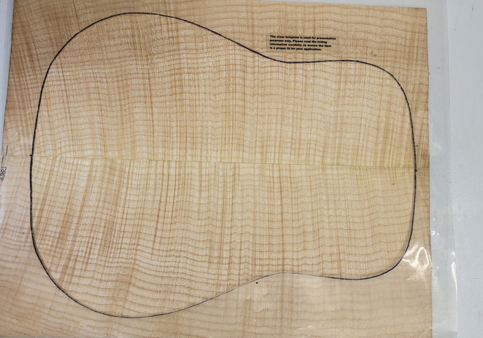 Back & Side set Maple Flame, Dreadnought (HIGH FIGURE) - Stock# 6-5859