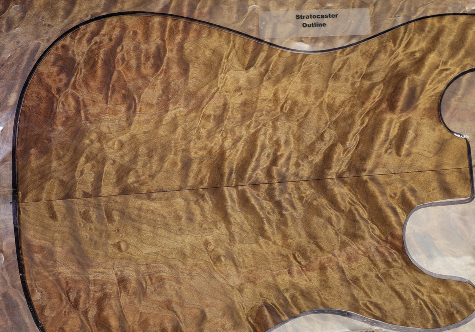 Torrefied Maple Quilt Guitar set, 0.25" thick - Stock# 6-5870