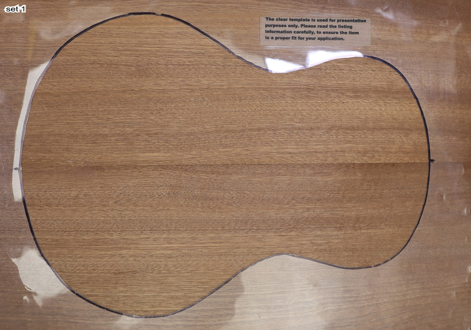 Back & Side set Sapele + Top, Baritone Ukulele (HIGH GRADE) - Stock# 6-5940