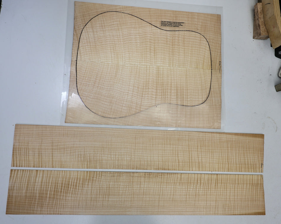 Back & Side set Maple Flame, Dreadnought (HIGH FIGURE) - Stock# 6-5957