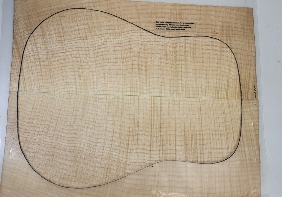 Back & Side set Maple Flame, Dreadnought (HIGH FIGURE) - Stock# 6-5957