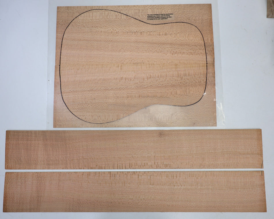 Back & Side set Southern Silky Oak, Dreadnought (+HIGH FIGURE) - Stock# 6-5989