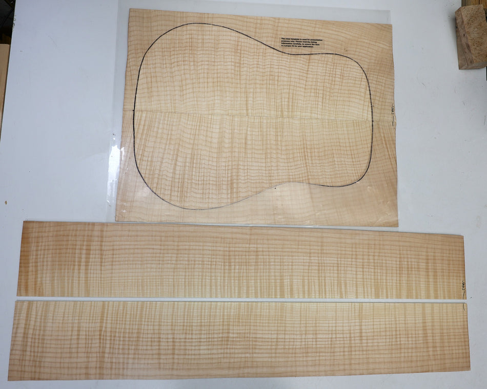 Back & Side set Maple Flame, Dreadnought (HIGH FIGURE) - Stock# 6-5995