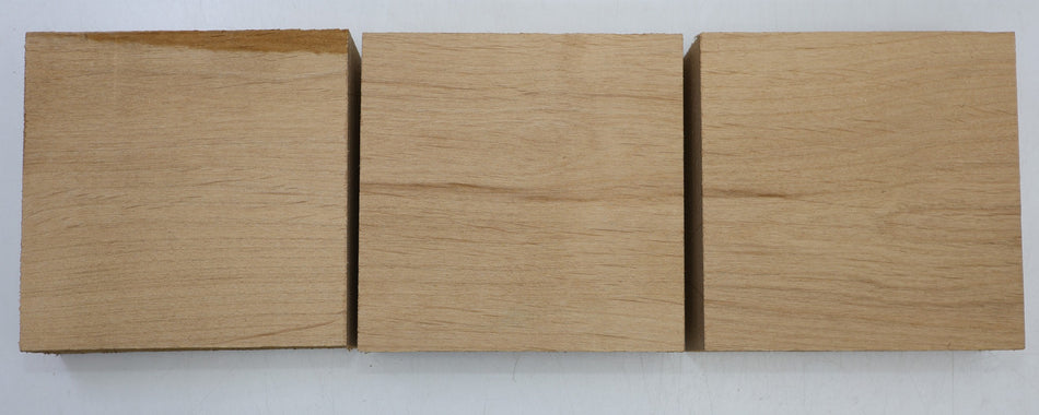 Alder Squares, 3 pieces 6" x 6" x 2" - Stock# 6-6124