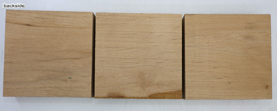 Alder Squares, 3 pieces 6" x 6" x 2" - Stock# 6-6124