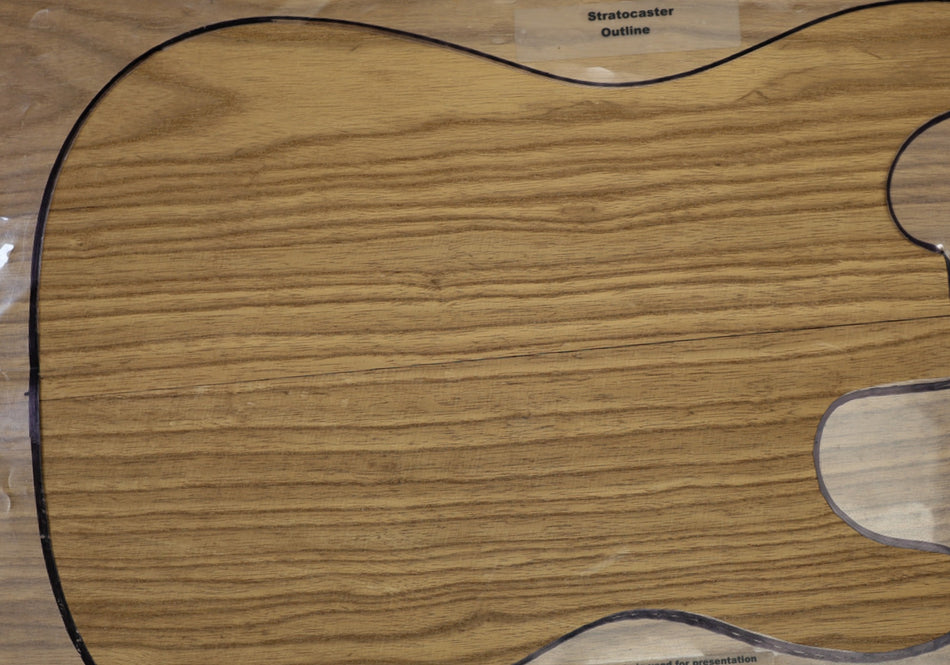 Torrefied Swamp Ash body blank, unglued 2pc, 1.95" thick (HIGH GRADE) - Stock# 6-6276
