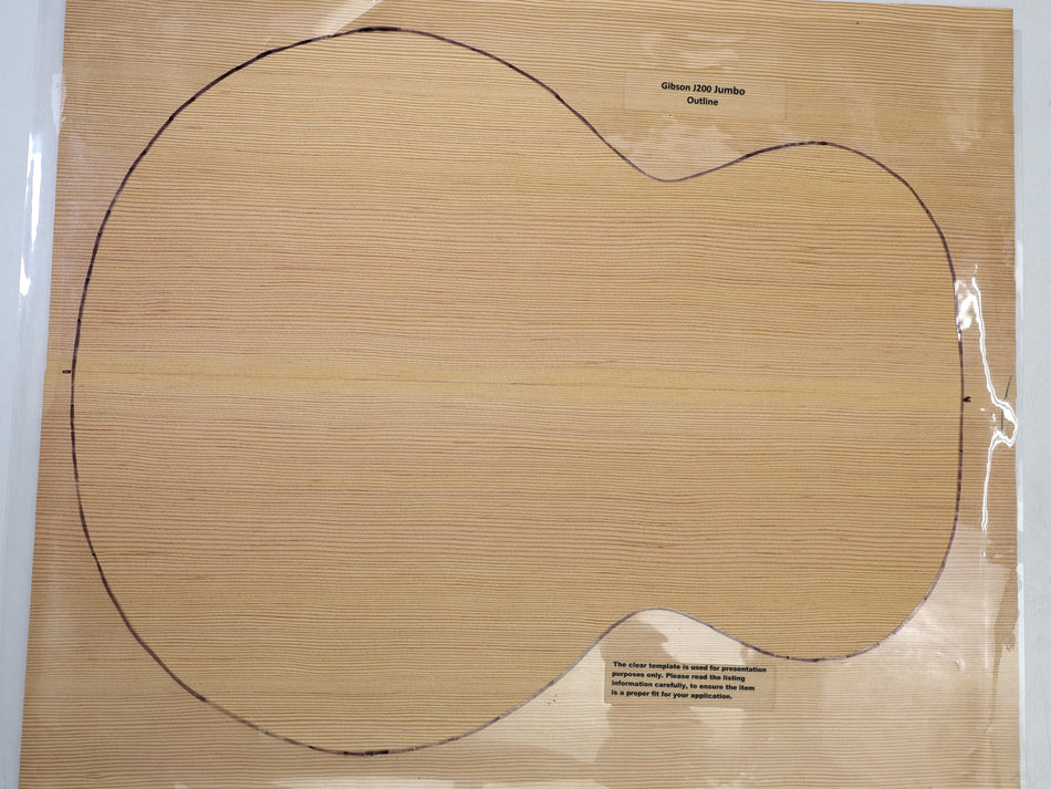 Douglas-Fir Jumbo Guitar Set, 0.19" thick (Standard 3★) - Stock# 6-6301