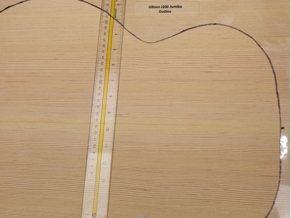 Douglas-Fir Jumbo Guitar Set, 0.19" thick (Standard 3★) - Stock# 6-6301